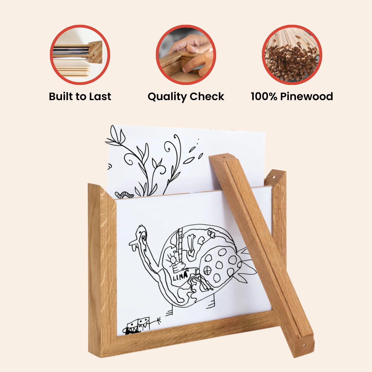 Kids' Art Frame for A4 Sheets – Display & Storage | A Gift They’ll Always Remember