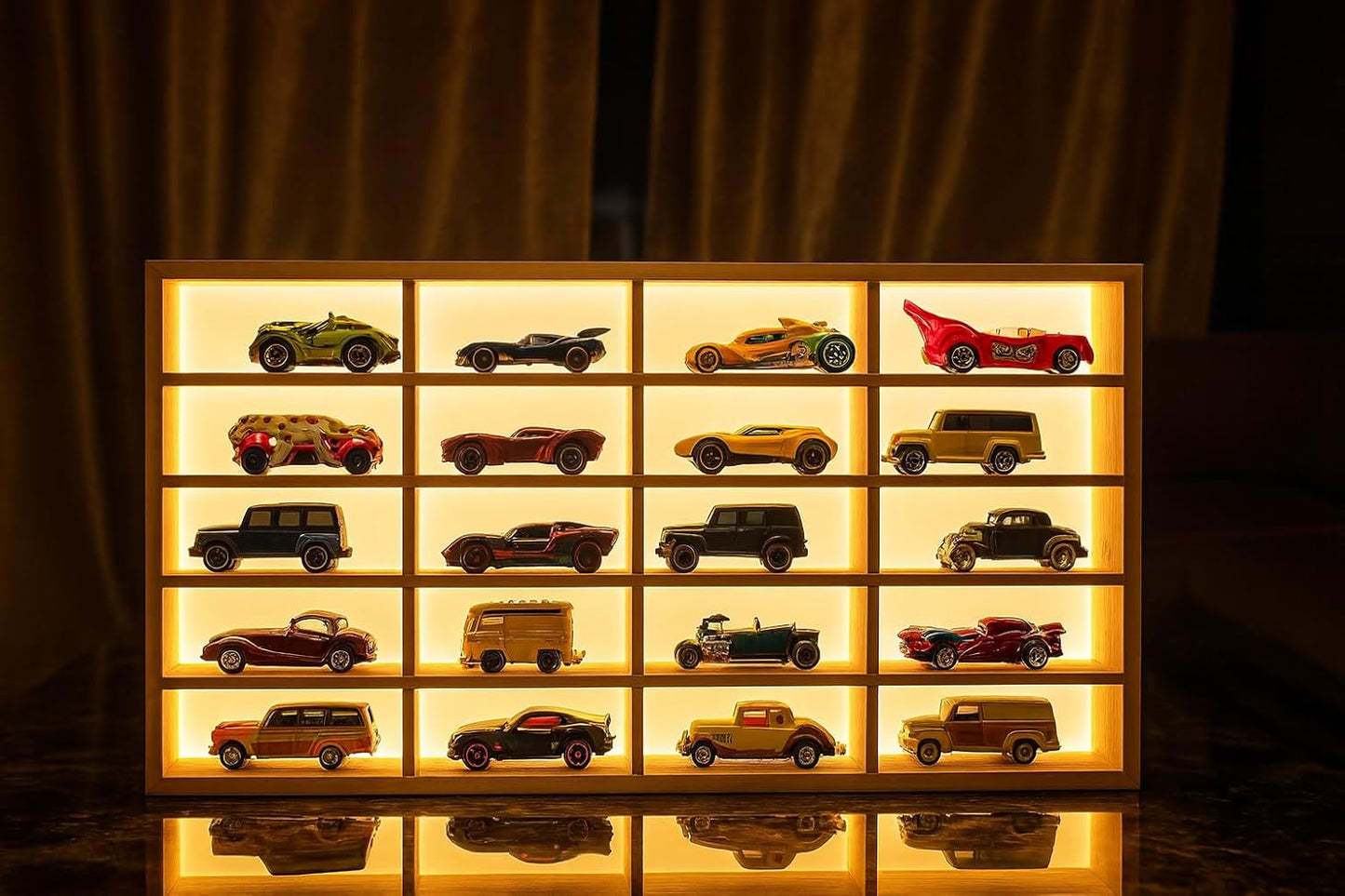 Elite Collector’s Edition: Pine Wood LED Display For Cars