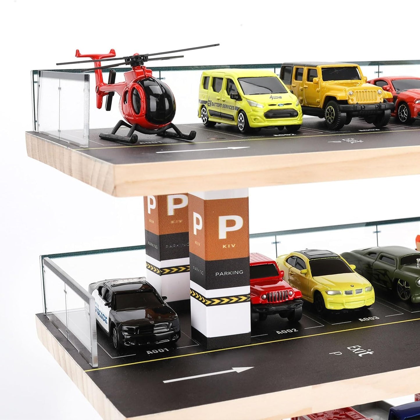 Bestofcraft Toy Car 4-Level Parking Garage Playset (Without Cars)