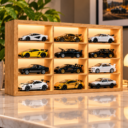 Elite Collector’s Edition: Pine Wood LED Display For Cars
