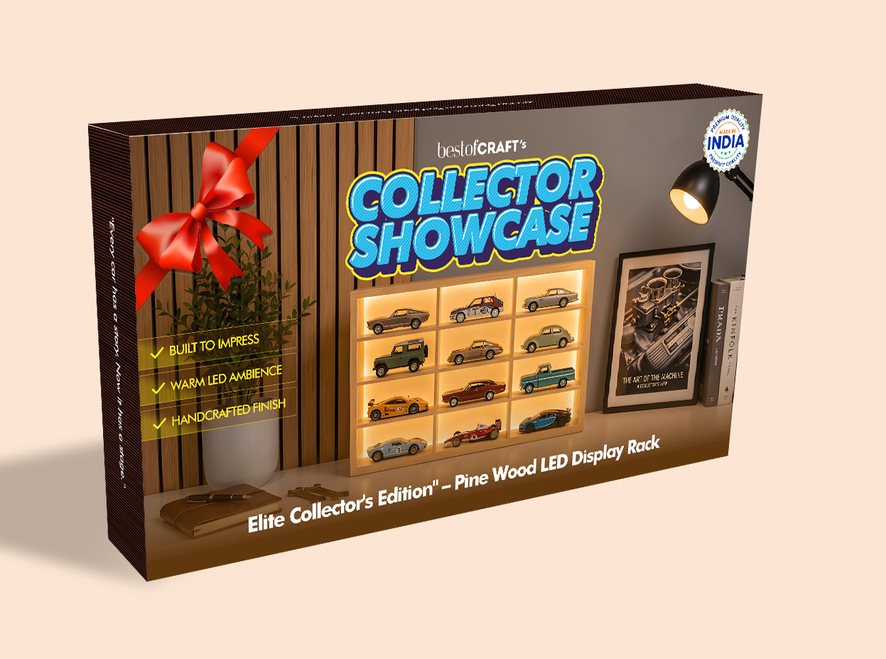 Elite Collector’s Edition: Pine Wood LED Display For Cars