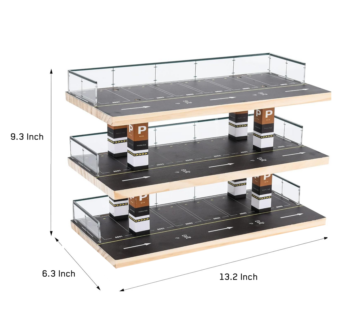 Bestofcraft Toy Car 4-Level Parking Garage Playset (Without Cars)