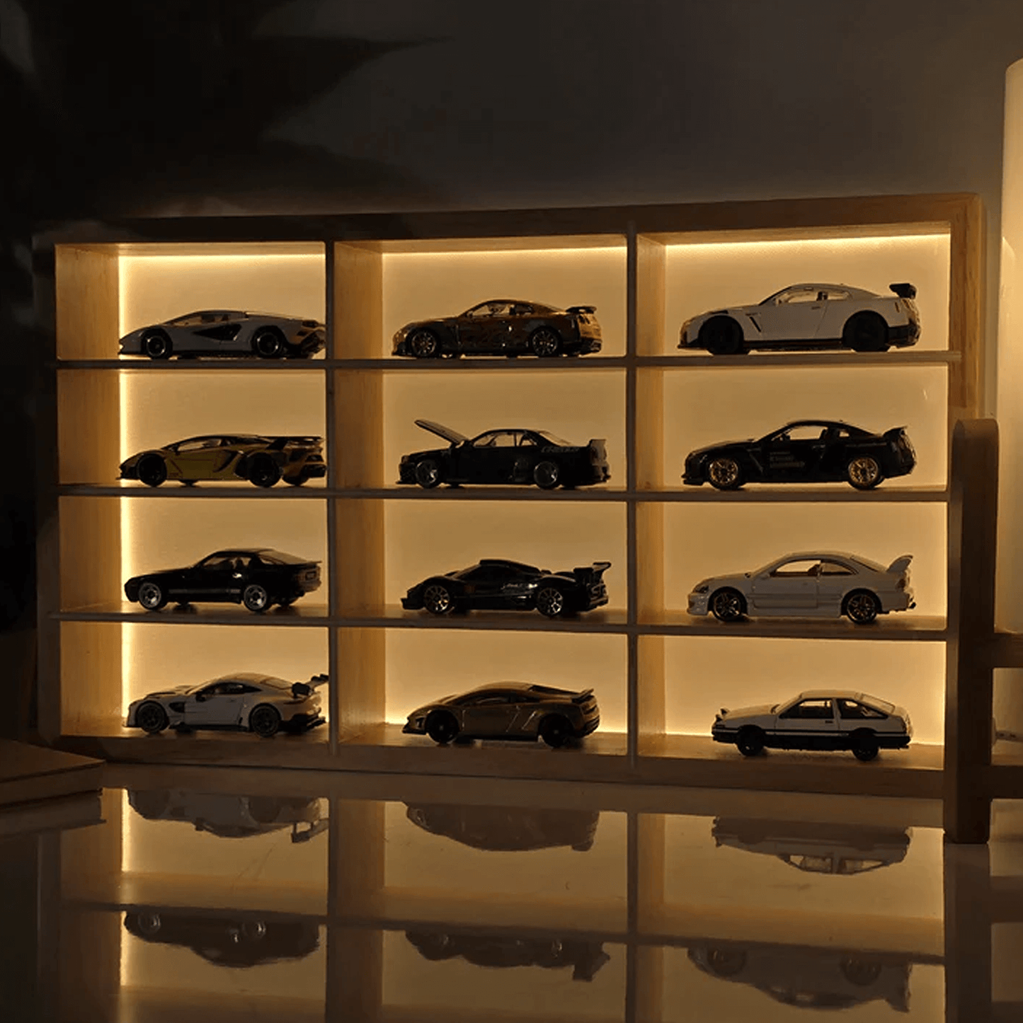 Elite Collector’s Edition: Pine Wood LED Display For Cars