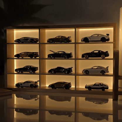 Elite Collector’s Edition: Pine Wood LED Display For Cars