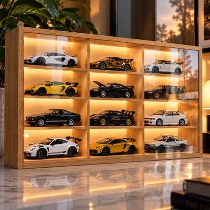 Elite Collector’s Edition: Pine Wood LED Display For Cars