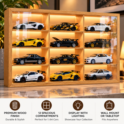 Elite Collector’s Edition: Pine Wood LED Display For Cars
