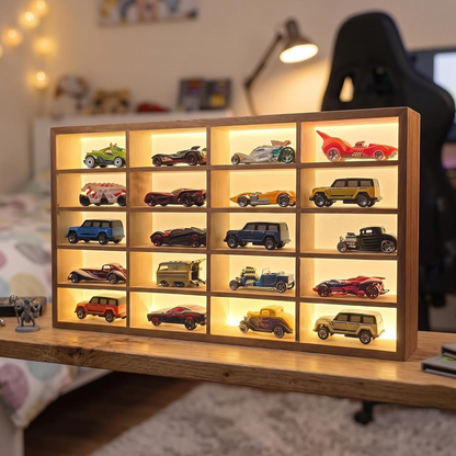 Elite Collector’s Edition: Pine Wood LED Display For Cars