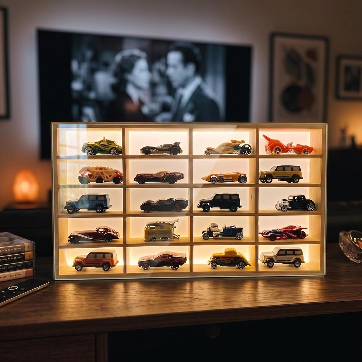 Elite Collector’s Edition: Pine Wood LED Display For Cars