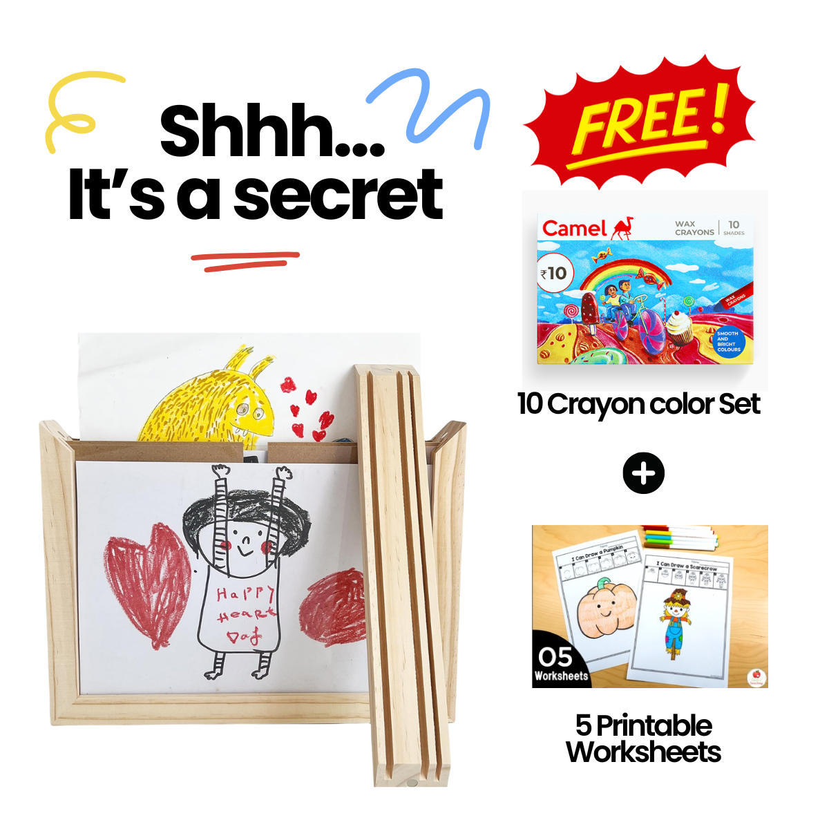 Kids' Art Frame for A4 Sheets – Display & Storage | A Gift They’ll Always Remember