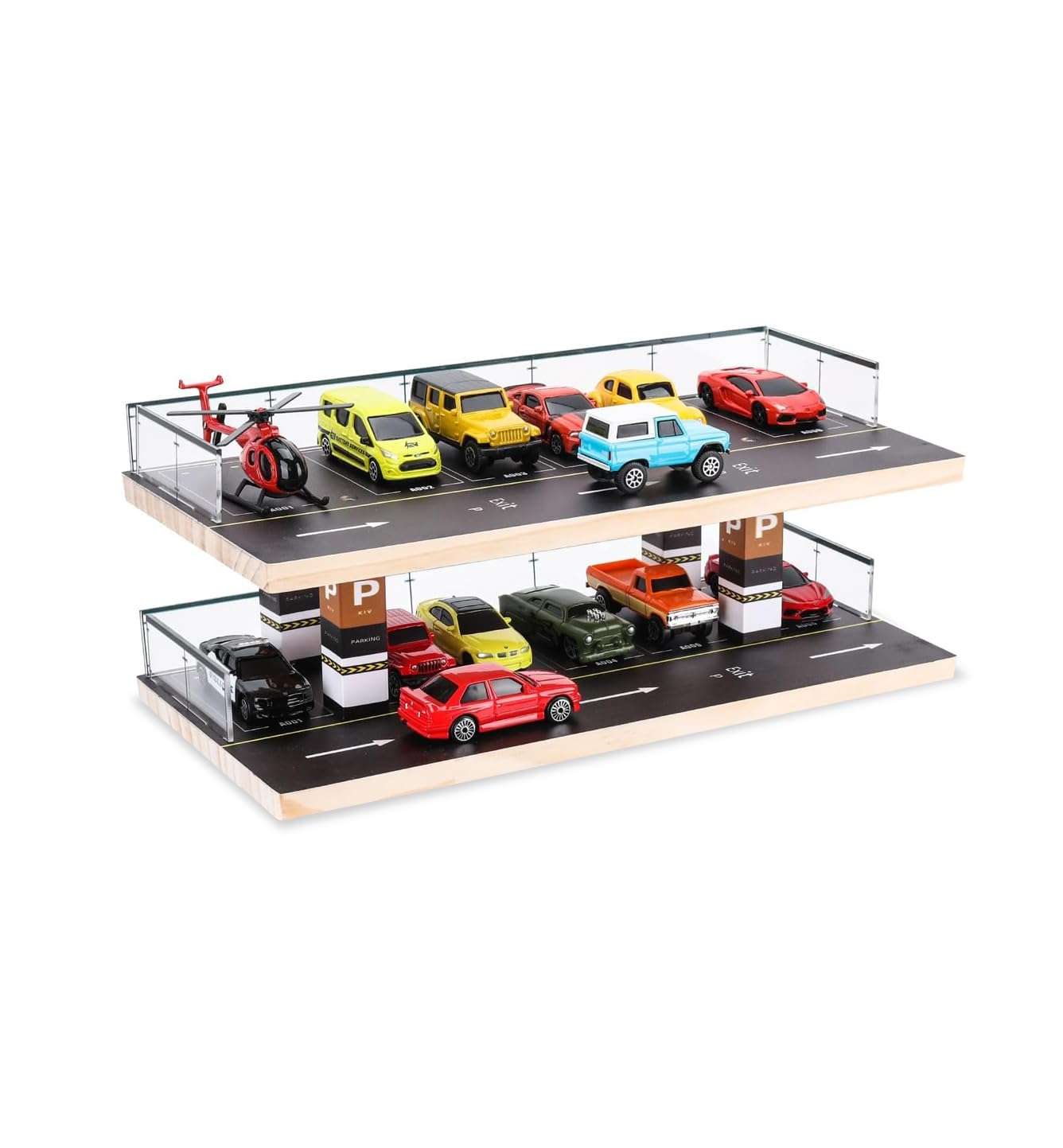 Bestofcraft Toy Car 4-Level Parking Garage Playset (Without Cars)