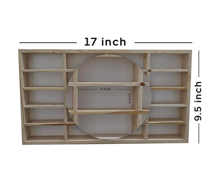 20-Compartment Die Cast Wooden Display Case - (Without Cars)