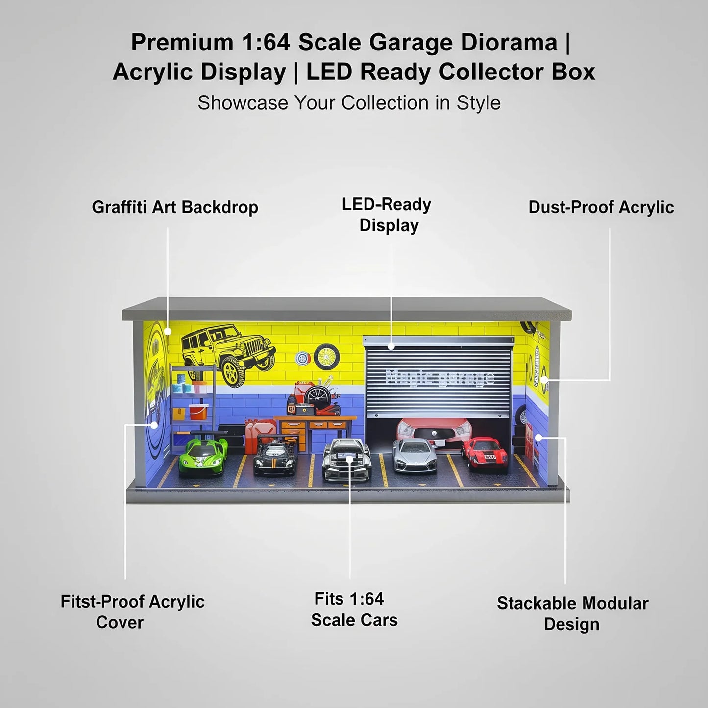 The Diorama Stack with Light and Acrylic Cover